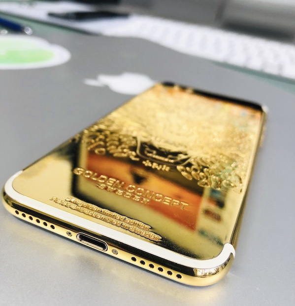 iPhone 7 in der Farbe 24K Gold. Farbwechsel durch Apfel Service